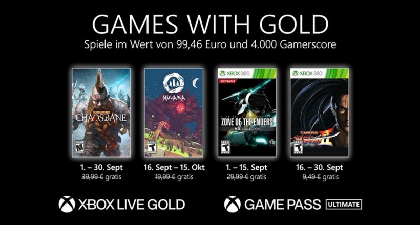 Games with Gold September 2021